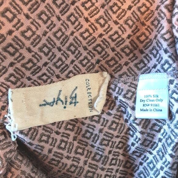 Johnny Was Biya Collection 100% Silk Flare Cuff Hook Close Light Shirt Jacket L - Picture 5 of 6